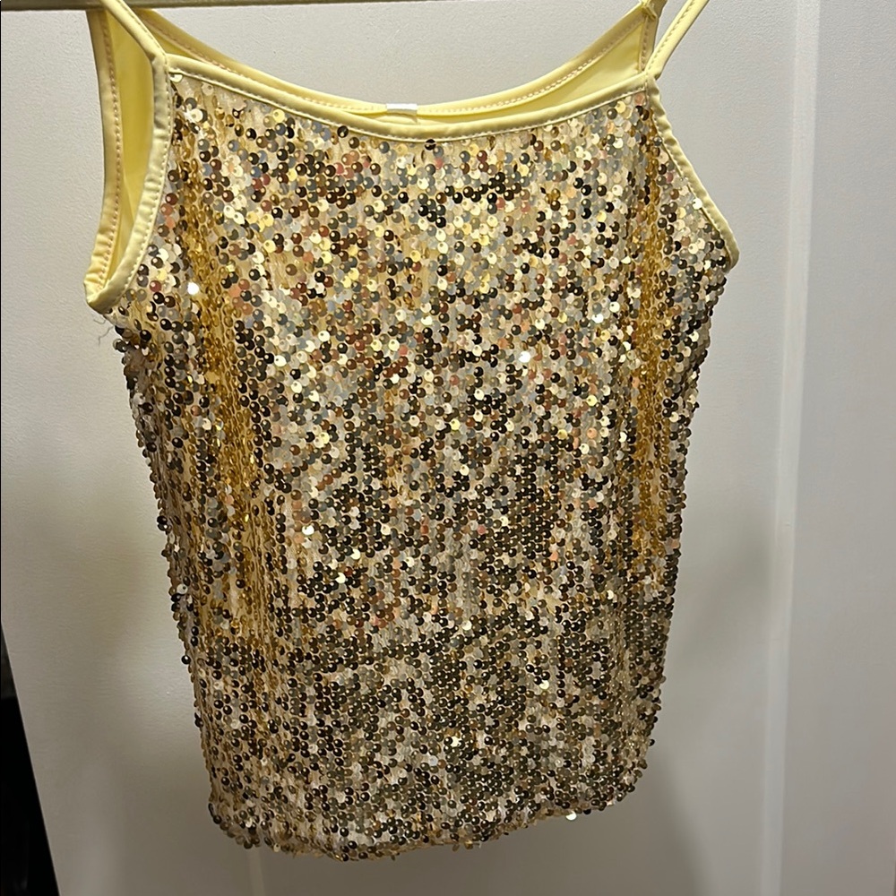 Sequin Embellished Gold Blouse